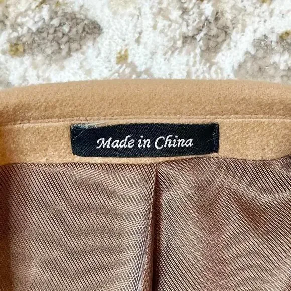 Chaps 44R Camel Wool Silk Cashmere Blazer Jacket – Classic Fit - Picture 4 of 6